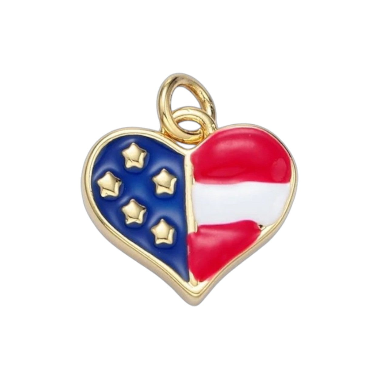 USA HEART CHARM