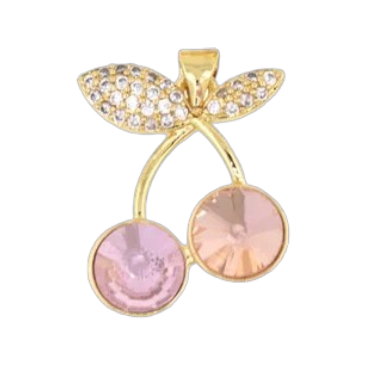 LARGE PINK CHERRIES CHARM