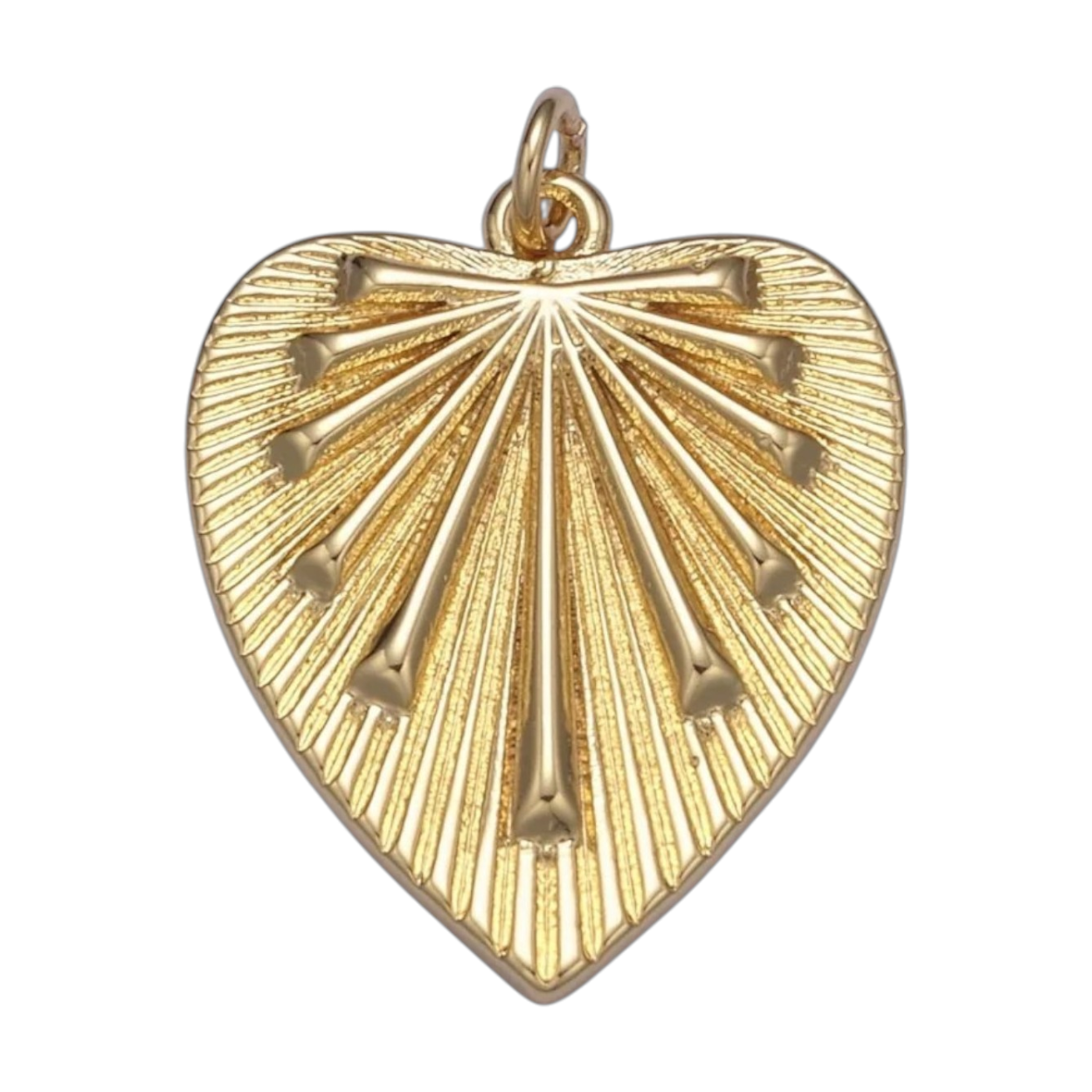 SUNBURST HEART CHARM