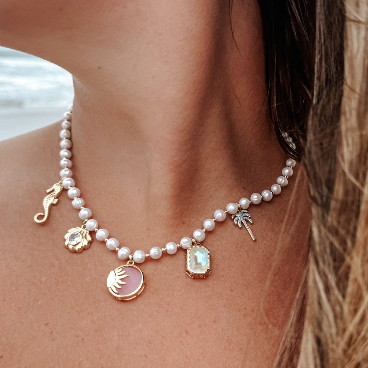 PEARL CHARM NECKLACE