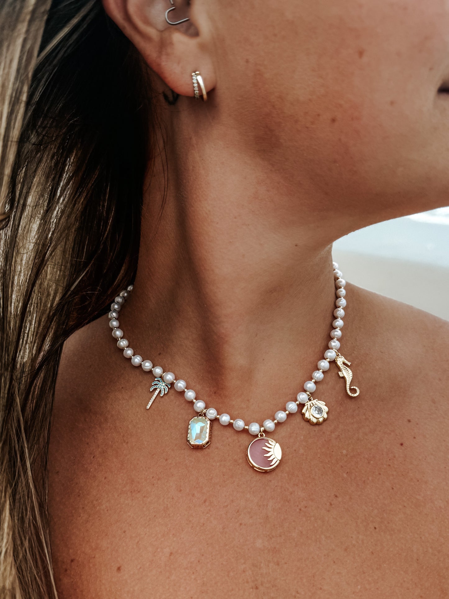 PEARL CHARM NECKLACE