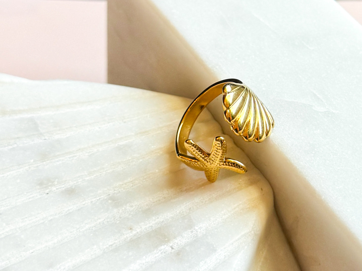 SIRENS GOLD ADJUSTABLE RING