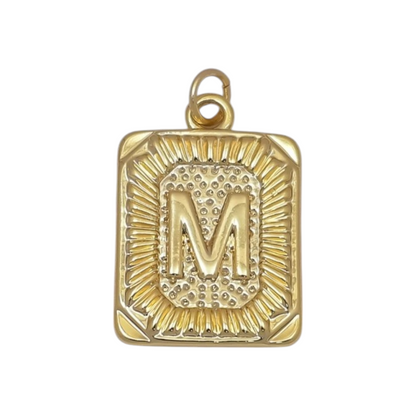GOLD INITIAL TAG CHARM