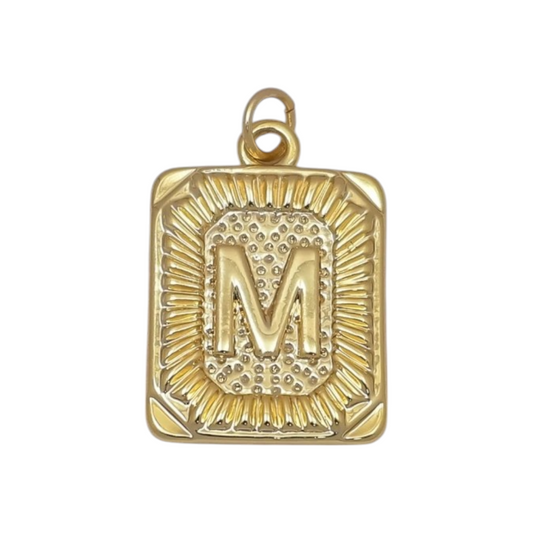 GOLD INITIAL TAG CHARM