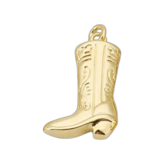 GOLD COWBOY BOOT CHARM