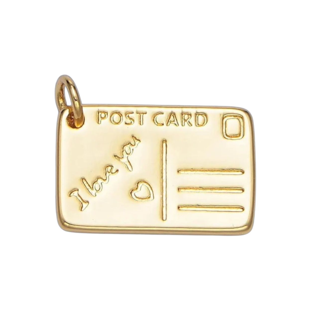 I LOVE YOU POSTCARD CHARM