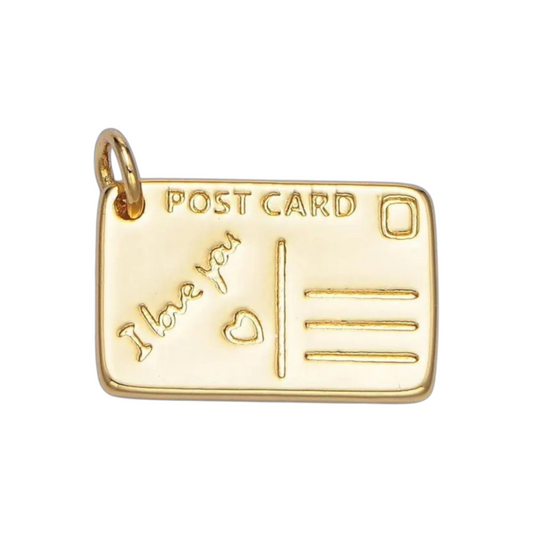 I LOVE YOU POSTCARD CHARM